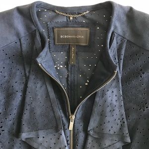 BCBG BLUE SUEDE JACKET
